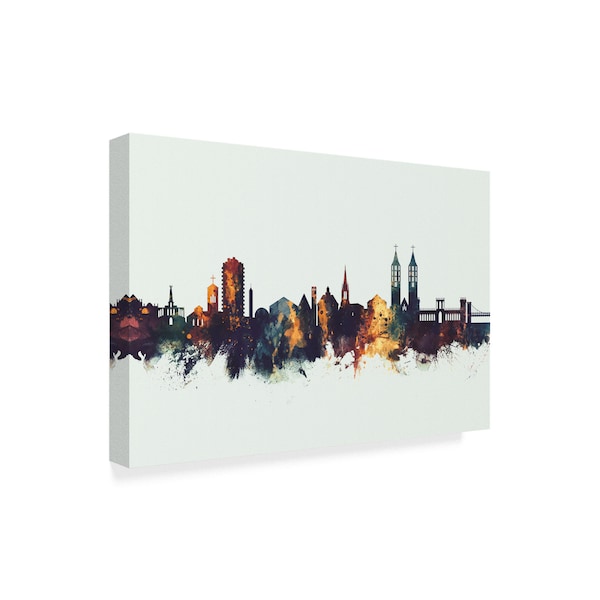 Michael Tompsett 'Kassel Germany Skyline Iv' Canvas Art,22x32